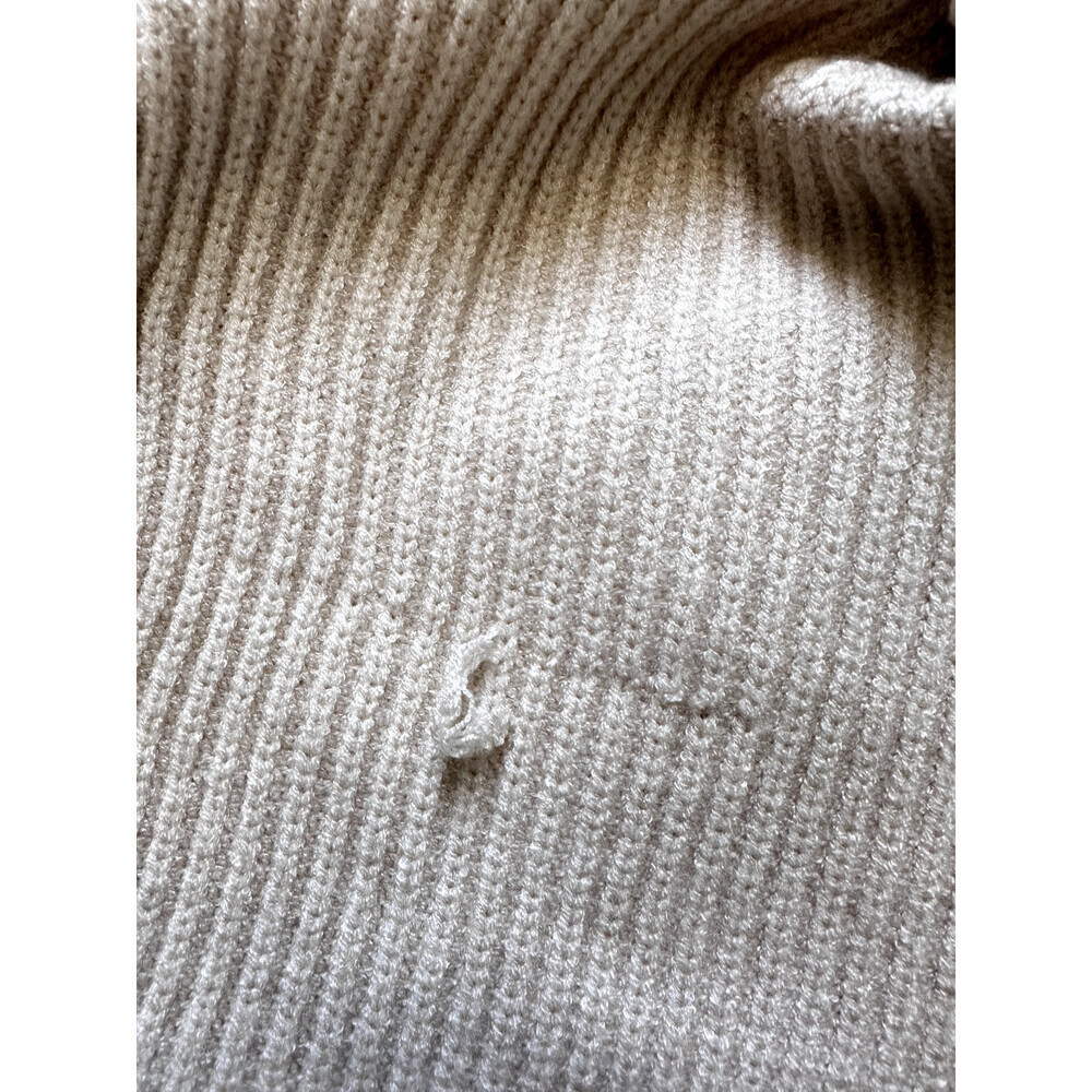 STEVE MADDEN Rowan Quarter Zip Pullover XS Ribbed Sulphur Springs Ivory - Picture 12 of 15